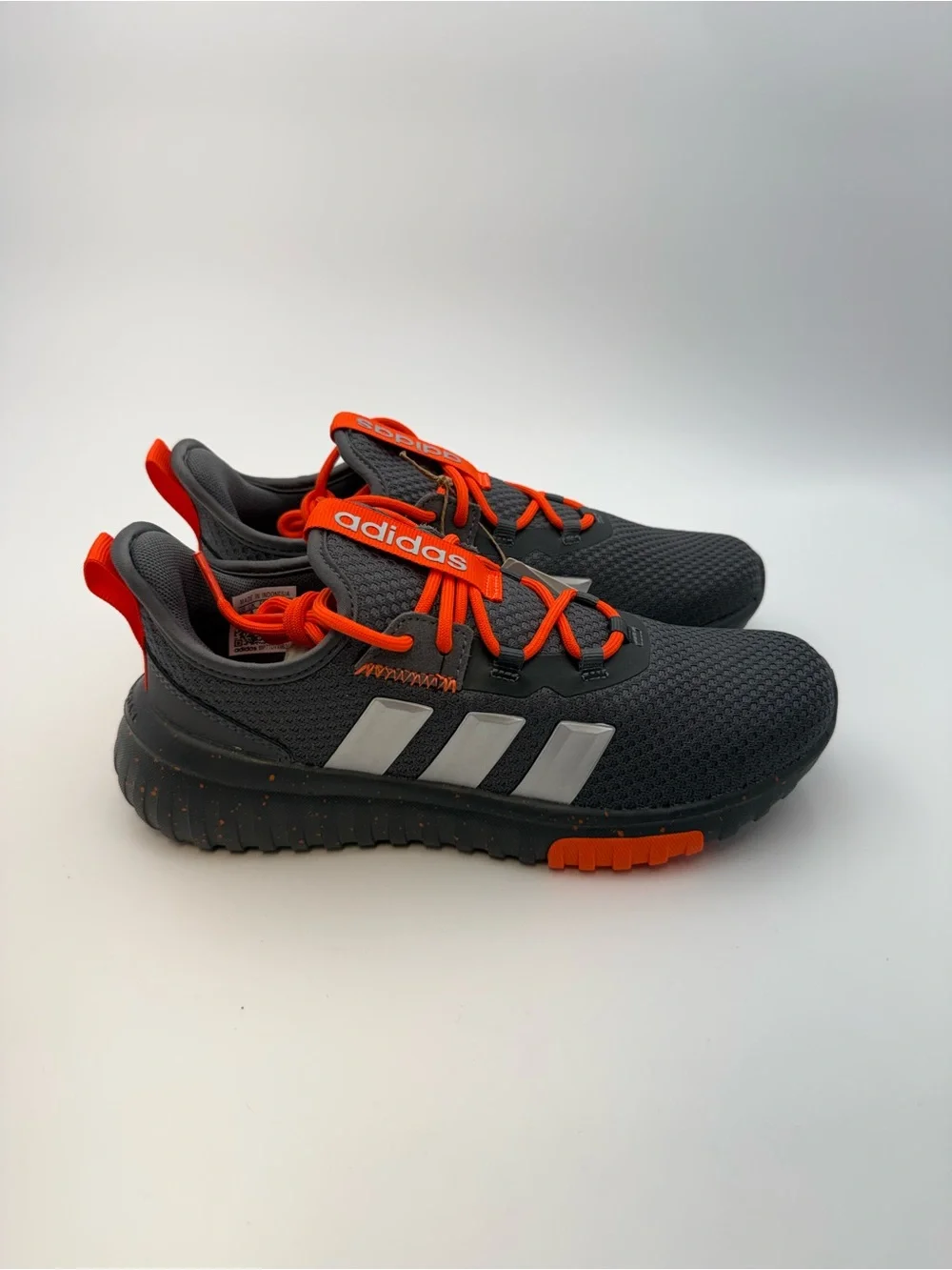 adidas Kaptir 4.0 K Kids Sneakers Gray/Orange US 4.5 Youth Women’s Approx 6